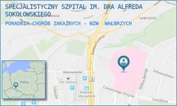 PORADNIA CHORÓB ZAKAŹNYCH - WZW - SPECJALISTYCZNY SZPITAL IM. DRA ALFREDA SOKOŁOWSKIEGO - UL. BATOREGO 4,  WAŁBRZYCH