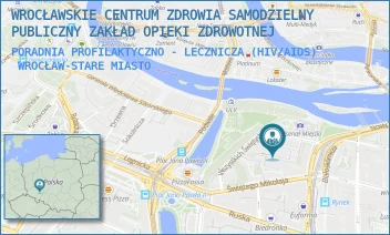 PORADNIA PROFILAKTYCZNO - LECZNICZA (HIV/AIDS) - WROCŁAWSKIE CENTRUM ZDROWIA SAMODZIELNY PUBLICZNY ZAKŁAD OPIEKI ZDROWOTNEJ - UL. WSZYSTKICH ŚWIĘTYCH 2,  WROCŁAW-STARE MIASTO