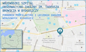 PORADNIA PROFILAKTYKI I LECZENIA ZAKAŻEŃ WIRUSOWYCH - WOJEWÓDZKI SZPITAL OBSERWACYJNO-ZAKAŹNY IM. TADEUSZA BROWICZA W BYDGOSZCZY - KAROLA KURPIŃSKIEGO 5A, BYDGOSZCZ