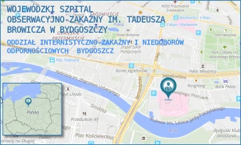 ODDZIAŁ INTERNISTYCZNO-ZAKAŹNY I NIEDOBORÓW ODPORNOŚCIOWYCH - WOJEWÓDZKI SZPITAL OBSERWACYJNO-ZAKAŹNY IM. TADEUSZA BROWICZA W BYDGOSZCZY - ŚW. FLORIANA 12, BYDGOSZCZ