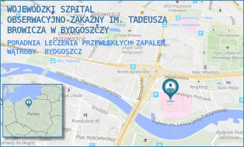 PORADNIA LECZENIA PRZEWLEKŁYCH ZAPALEŃ WĄTROBY - WOJEWÓDZKI SZPITAL OBSERWACYJNO-ZAKAŹNY IM. TADEUSZA BROWICZA W BYDGOSZCZY - ŚW. FLORIANA 12, BYDGOSZCZ