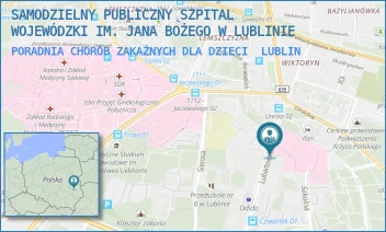 PORADNIA CHORÓB ZAKAŹNYCH DLA DZIECI - SAMODZIELNY PUBLICZNY SZPITAL WOJEWÓDZKI IM. JANA BOŻEGO W LUBLINIE - LUBARTOWSKA 81,  LUBLIN