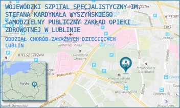 ODDZIAŁ CHORÓB ZAKAŹNYCH DZIECIĘCYCH - WOJEWÓDZKI SZPITAL SPECJALISTYCZNY IM. STEFANA KARDYNAŁA WYSZYŃSKIEGO SAMODZIELNY PUBLICZNY ZAKŁAD OPIEKI ZDROWOTNEJ W LUBLINIE - MIECZYSŁAWA BIERNACKIEGO 9,  LUBLIN