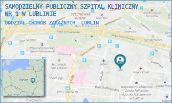 ODDZIAŁ CHORÓB ZAKAŹNYCH - UNIWERSYTECKI SZPITAL KLINICZNY NR 1 W LUBLINIE - STASZICA 16,  LUBLIN