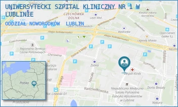 ODDZIAŁ NOWORODKÓW - UNIWERSYTECKI SZPITAL KLINICZNY NR 1 W LUBLINIE - STANISŁAWA STASZICA 16,  LUBLIN