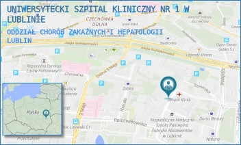 ODDZIAŁ CHORÓB ZAKAŹNYCH I HEPATOLOGII - UNIWERSYTECKI SZPITAL KLINICZNY NR 1 W LUBLINIE - STANISŁAWA STASZICA 16,  LUBLIN
