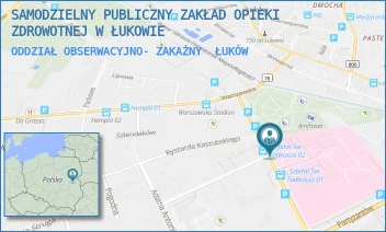 ODDZIAŁ OBSERWACYJNO- ZAKAŹNY - SAMODZIELNY PUBLICZNY ZAKŁAD OPIEKI ZDROWOTNEJ W ŁUKOWIE - DR ANDRZEJA ROGALIŃSKIEGO 3,  ŁUKÓW