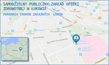 PORADNIA CHORÓB ZAKAŹNYCH - SAMODZIELNY PUBLICZNY ZAKŁAD OPIEKI ZDROWOTNEJ W ŁUKOWIE - DR ANDRZEJA ROGALIŃSKIEGO 3,  ŁUKÓW