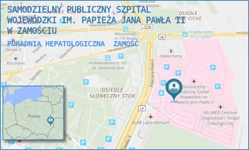 PORADNIA HEPATOLOGICZNA - SAMODZIELNY PUBLICZNY SZPITAL WOJEWÓDZKI IM. PAPIEŻA JANA PAWŁA II W ZAMOŚCIU - ALEJE JANA PAWŁA 10,  ZAMOŚĆ