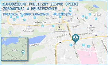 PORADNIA CHORÓB ZAKAŹNYCH - SAMODZIELNY PUBLICZNY ZESPÓŁ OPIEKI ZDROWOTNEJ W HRUBIESZOWIE - JÓZEFA PIŁSUDSKIEGO 11,  HRUBIESZÓW