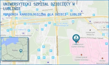 PORADNIA KARDIOLOGICZNA DLA DZIECI - UNIWERSYTECKI SZPITAL DZIECIĘCY W LUBLINIE - PROF. ANTONIEGO GĘBALI 6,  LUBLIN