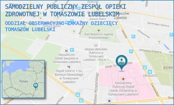 ODDZIAŁ OBSERWACYJNO-ZAKAŹNY DZIECIĘCY - SAMODZIELNY PUBLICZNY ZESPÓŁ OPIEKI ZDROWOTNEJ W TOMASZOWIE LUBELSKIM - ALEJE GRUNWALDZKIE 1,  TOMASZÓW LUBELSKI