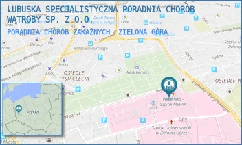PORADNIA CHORÓB ZAKAŹNYCH - LUBUSKA SPECJALISTYCZNA PORADNIA CHORÓB WĄTROBY SP. Z O.O. - UL. WAZÓW 42/107,  ZIELONA GÓRA