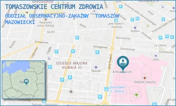 ODDZIAŁ OBSERWACYJNO-ZAKAŹNY - TOMASZOWSKIE CENTRUM ZDROWIA - UL. JANA PAWŁA II 35,  TOMASZÓW MAZOWIECKI