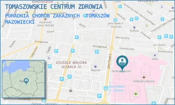 PORADNIA CHORÓB ZAKAŹNYCH - TOMASZOWSKIE CENTRUM ZDROWIA - UL. JANA PAWŁA II 35,  TOMASZÓW MAZOWIECKI
