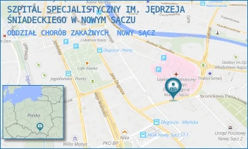 ODDZIAŁ CHORÓB ZAKAŹNYCH - SZPITAL SPECJALISTYCZNY IM. JĘDRZEJA ŚNIADECKIEGO W NOWYM SĄCZU - UL. MŁYŃSKA 5,  NOWY SĄCZ
