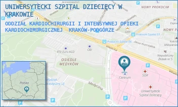 ODDZIAŁ KARDIOCHIRURGII I INTENSYWNEJ OPIEKI KARDIOCHIRURGICZNEJ - UNIWERSYTECKI SZPITAL DZIECIĘCY W KRAKOWIE - UL. WIELICKA 265,  KRAKÓW-PODGÓRZE