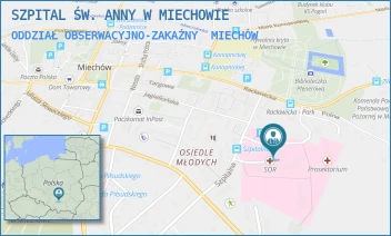 ODDZIAŁ OBSERWACYJNO-ZAKAŹNY - SZPITAL ŚW. ANNY W MIECHOWIE - UL. SZPITALNA 3,  MIECHÓW
