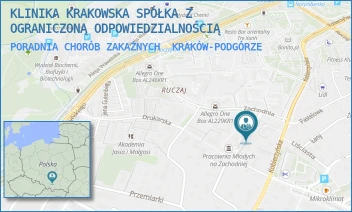PORADNIA CHORÓB ZAKAŹNYCH - PRZYCHODNIA KRAKOWSKA SPÓŁKA Z OGRANICZONĄ ODPOWIEDZIALNOŚCIĄ - UL. ZACHODNIA 5/12A,  KRAKÓW-PODGÓRZE