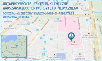 ODDZIAŁ KLINICZNY KARDIOLOGII I PEDIATRII - UNIWERSYTECKIE CENTRUM KLINICZNE WARSZAWSKIEGO UNIWERSYTETU MEDYCZNEGO - ŻWIRKI I WIGURY 63A,  WARSZAWA OCHOTA
