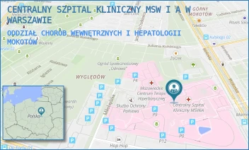 ODDZIAŁ CHORÓB WEWNĘTRZNYCH I HEPATOLOGII - CENTRALNY SZPITAL KLINICZNY MSW I A W WARSZAWIE - WOŁOSKA 137,  MOKOTÓW