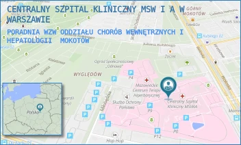PORADNIA WZW ODDZIAŁU CHORÓB WEWNĘTRZNYCH I HEPATOLOGII - CENTRALNY SZPITAL KLINICZNY MSW I A W WARSZAWIE - WOŁOSKA 137,  MOKOTÓW
