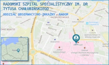 ODDZIAŁ OBSERWACYJNO-ZAKAŹNY - RADOMSKI SZPITAL SPECJALISTYCZNY IM. DR TYTUSA CHAŁUBIŃSKIEGO - TOCHTERMANA 1,  RADOM