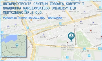 PORADNIA NEONATOLOGICZNA - UNIWERSYTECKIE CENTRUM ZDROWIA KOBIETY I NOWORODKA WARSZAWSKIEGO UNIWERSYTETU MEDYCZNEGO SP.Z O.O - PL. SOKRATESA STARYNKIEWICZA 1/3,  WARSZAWA