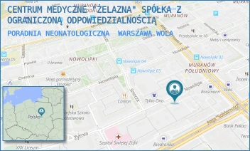 PORADNIA NEONATOLOGICZNA - CENTRUM MEDYCZNE "ŻELAZNA" SPÓŁKA Z OGRANICZONĄ ODPOWIEDZIALNOŚCIĄ - NOWOLIPIE 25,  WARSZAWA WOLA