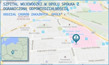 ODDZIAŁ CHORÓB ZAKAŹNYCH - SZPITAL WOJEWÓDZKI W OPOLU SPÓŁKA Z OGRANICZONĄ ODPOWIEDZIALNOŚCIĄ - UL. KATOWICKA 64,  OPOLE