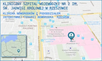 KLINIKA NOWORODKÓW Z PODODDZIAŁEM INTENSYWNEJ TERAPII NOWORODKA - KLINICZNY SZPITAL WOJEWÓDZKI NR 2 IM. ŚW. JADWIGI KRÓLOWEJ W RZESZOWIE - UL. LWOWSKA 60,  RZESZÓW