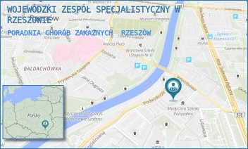 PORADNIA CHORÓB ZAKAŹNYCH - WOJEWÓDZKI ZESPÓŁ SPECJALISTYCZNY W RZESZOWIE - UL. WARZYWNA 3,  RZESZÓW