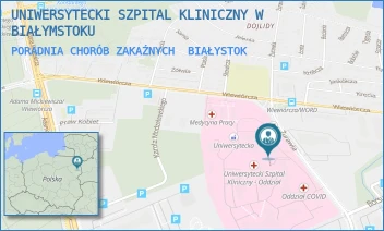 PORADNIA CHORÓB ZAKAŹNYCH - UNIWERSYTECKI SZPITAL KLINICZNY W BIAŁYMSTOKU - ŻURAWIA 14,  BIAŁYSTOK