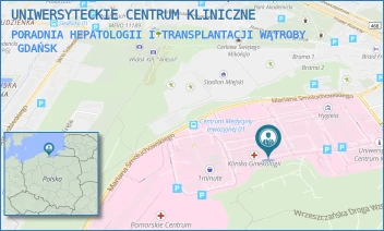 PORADNIA HEPATOLOGII I TRANSPLANTACJI WĄTROBY - UNIWERSYTECKIE CENTRUM KLINICZNE - UL. MARIANA SMOLUCHOWSKIEGO 17,  GDAŃSK