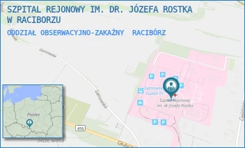 ODDZIAŁ OBSERWACYJNO-ZAKAŹNY - SZPITAL REJONOWY IM. DR. JÓZEFA ROSTKA W RACIBORZU - UL. GAMOWSKA 3,  RACIBÓRZ