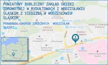 PORADNIA CHORÓB ZAKAŹNYCH - SZPITAL POWIATOWY W WODZISŁAWIU ŚLĄSKIM - UL. 26 MARCA 164,  WODZISŁAW ŚLĄSKI