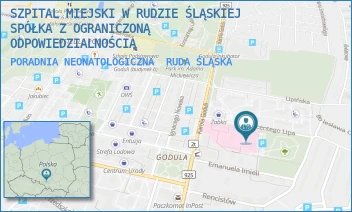 PORADNIA NEONATOLOGICZNA - SZPITAL MIEJSKI W RUDZIE ŚLĄSKIEJ SPÓŁKA Z OGRANICZONĄ ODPOWIEDZIALNOŚCIĄ - UL. WINCENTEGO LIPA 2,  RUDA ŚLĄSKA