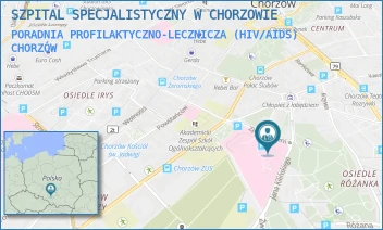 PORADNIA PROFILAKTYCZNO-LECZNICZA (HIV/AIDS) - SZPITAL SPECJALISTYCZNY W CHORZOWIE - UL. UL. ZJEDNOCZENIA 10,  CHORZÓW