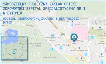 ODDZIAŁ OBSERWACYJNO-ZAKAŹNY I HEPATOLOGII - SAMODZIELNY PUBLICZNY ZAKŁAD OPIEKI ZDROWOTNEJ SZPITAL SPECJALISTYCZNY NR 1 W BYTOMIU - UL. ALEJA LEGIONÓW 49,  BYTOM