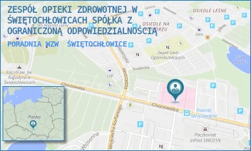 PORADNIA WZW - ZESPÓŁ OPIEKI ZDROWOTNEJ W ŚWIĘTOCHŁOWICACH SPÓŁKA Z OGRANICZONĄ ODPOWIEDZIALNOŚCIĄ W RESTRUKTURYZACJI - UL. CHORZOWSKA 36,  ŚWIĘTOCHŁOWICE