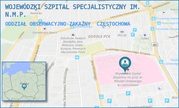 ODDZIAŁ OBSERWACYJNO-ZAKAŹNY - WOJEWÓDZKI SZPITAL SPECJALISTYCZNY IM. N.M.P. - UL. POLSKIEGO CZERWONEGO KRZYŻA 7,  CZĘSTOCHOWA