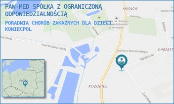 PORADNIA CHORÓB ZAKAŹNYCH DLA DZIECI - PAW-MED SPÓŁKA Z OGRANICZONĄ ODPOWIEDZIALNOŚCIĄ - UL. ZAMKOWA 1,  KONIECPOL