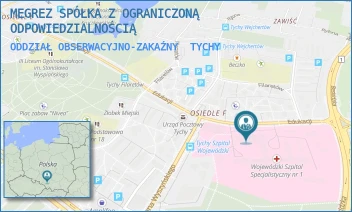 ODDZIAŁ OBSERWACYJNO-ZAKAŹNY - MEGREZ SPÓŁKA Z OGRANICZONĄ ODPOWIEDZIALNOŚCIĄ - UL. EDUKACJI 102,  TYCHY