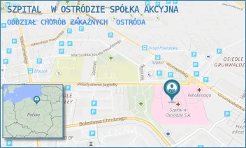 ODDZIAŁ CHORÓB ZAKAŹNYCH - SZPITAL  W OSTRÓDZIE SPÓŁKA AKCYJNA - JAGIEŁLY 1,  OSTRÓDA