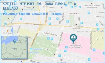 PORADNIA CHORÓB ZAKAŹNYCH - SZPITAL MIEJSKI ŚW. JANA PAWŁA II W ELBLĄGU - ŻEROMSKIEGO 22, ELBLĄG