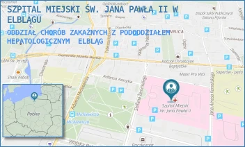 ODDZIAŁ CHORÓB ZAKAŹNYCH Z PODODDZIAŁEM HEPATOLOGICZNYM - SZPITAL MIEJSKI ŚW. JANA PAWŁA II W ELBLĄGU - ŻEROMSKIEGO 22, ELBLĄG