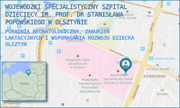 PORADNIA NEONATOLOGICZNA, ZABURZEŃ LAKTACYJNYCH I WSPOMAGANIA ROZWOJU DZIECKA - WOJEWÓDZKI SPECJALISTYCZNY SZPITAL DZIECIĘCY IM. PROF. DR STANISŁAWA POPOWSKIEGO W OLSZTYNIE - ŻOŁNIERSKA 18 A,  OLSZTYN
