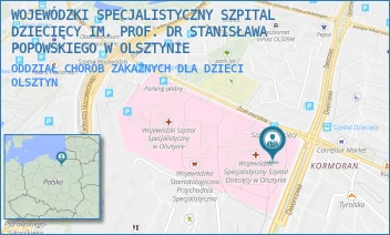 ODDZIAŁ CHORÓB ZAKAŹNYCH DLA DZIECI - WOJEWÓDZKI SPECJALISTYCZNY SZPITAL DZIECIĘCY IM. PROF. DR STANISŁAWA POPOWSKIEGO W OLSZTYNIE - ŻOŁNIERSKA 18 A,  OLSZTYN