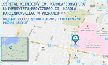 ODDZIAŁ VIII/1 NEUROLOGICZNY, PEDIATRYCZNY - SZPITAL KLINICZNY IM. KAROLA JONSCHERA UNIWERSYTETU MEDYCZNEGO IM. KAROLA MARCINKOWSKIEGO W POZNANIU - SZPITALNA 27/33, POZNAŃ-JEŻYCE