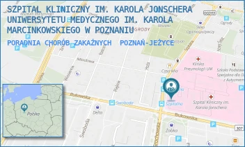 PORADNIA CHORÓB ZAKAŹNYCH - SZPITAL KLINICZNY IM. KAROLA JONSCHERA UNIWERSYTETU MEDYCZNEGO IM. KAROLA MARCINKOWSKIEGO W POZNANIU - SZPITALNA 27/33, POZNAŃ-JEŻYCE
